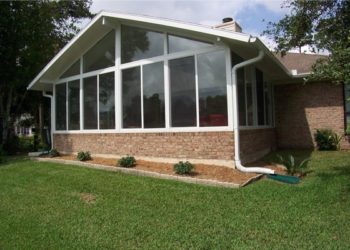 Sunrooms Gable style with shingles and brick knee wall