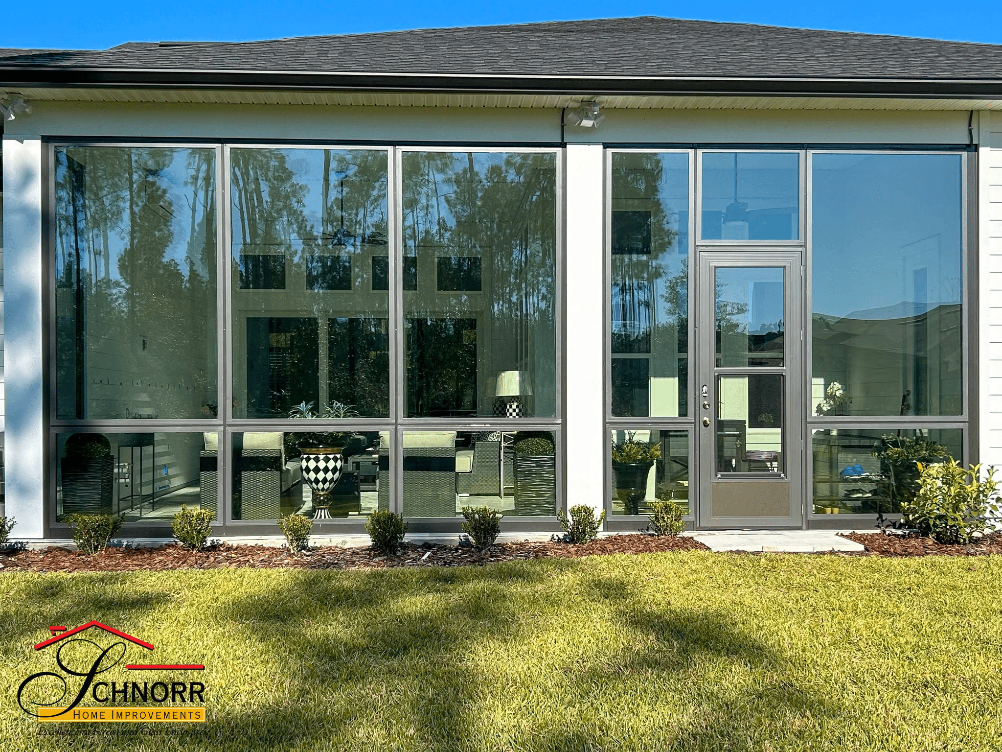 Glass Enclosures Jacksonville FL Glass enclosure installed at a Jacksonville, FL residence.