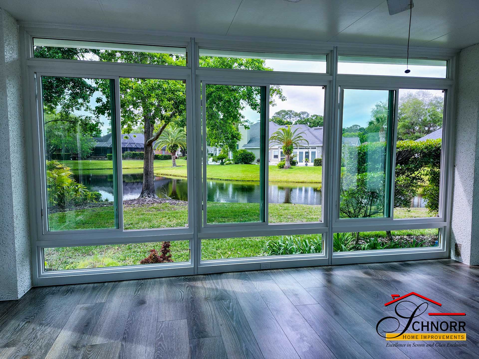 Glass enclosure installation in Jacksonville FL by Schnorr Home Improvements