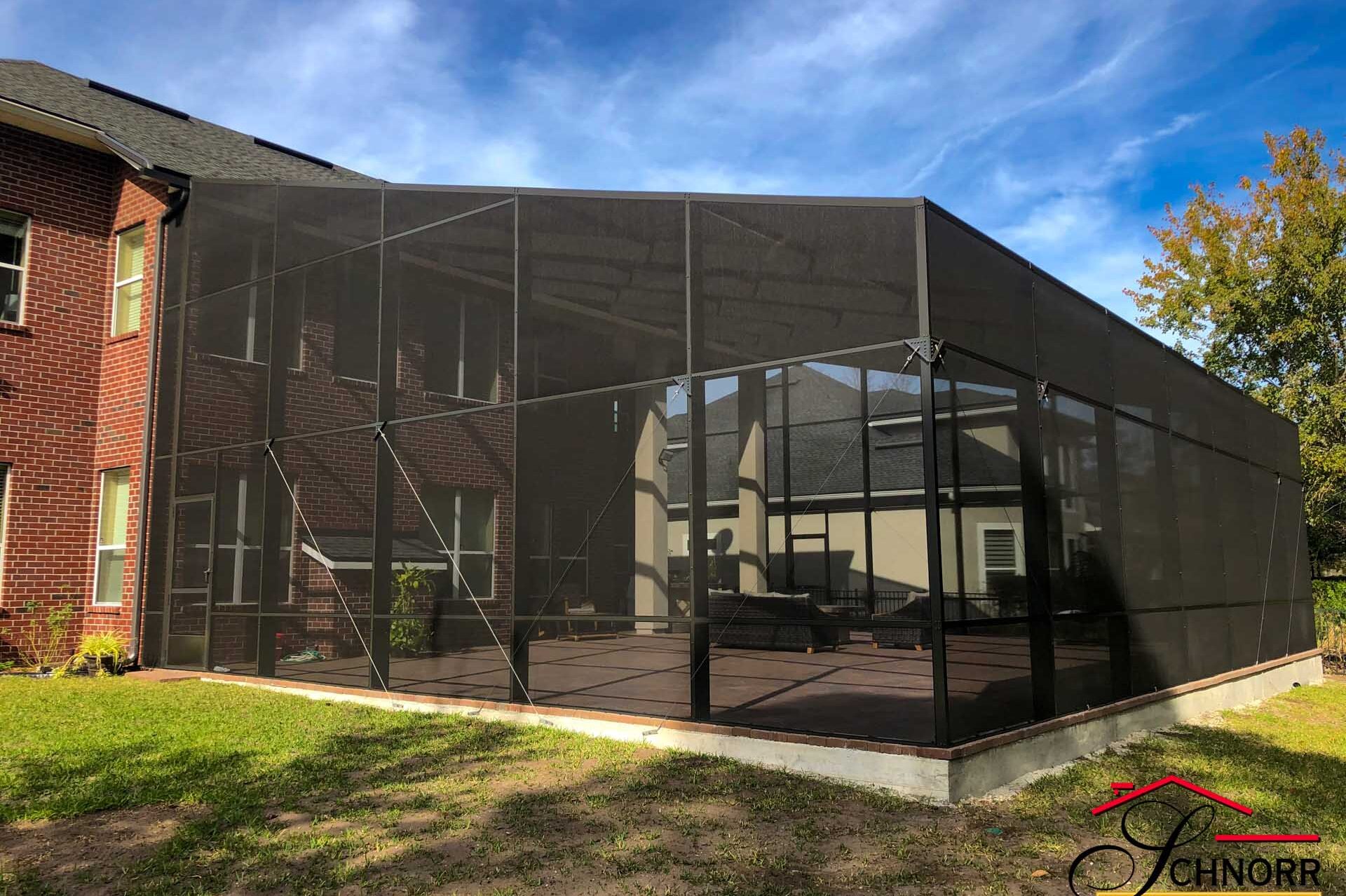 Screen Enclosures Roof Shed Style in Jacksonville FL