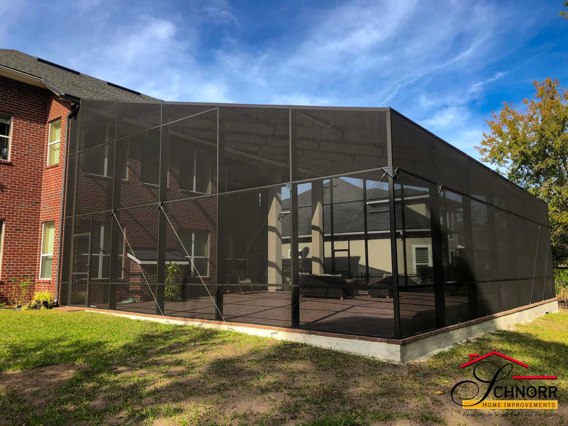 Screen Enclosures Roof Shed Style in Jacksonville FL